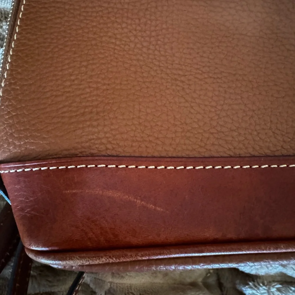 Dooney & Bourke Caramel Pebble Grain Zip Pod Backpack - Picture 6 of 9
